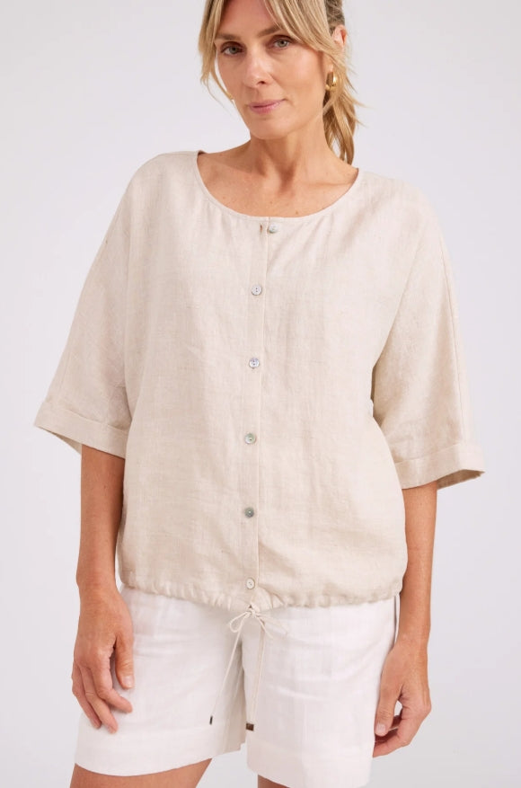 Studio Button Top/Jacket - Tusk