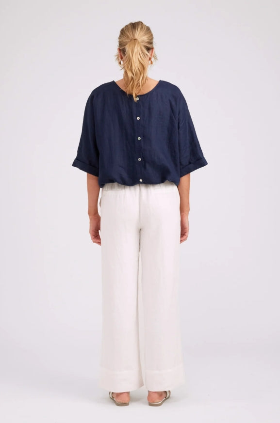 Studio Button Top/Jacket - Navy
