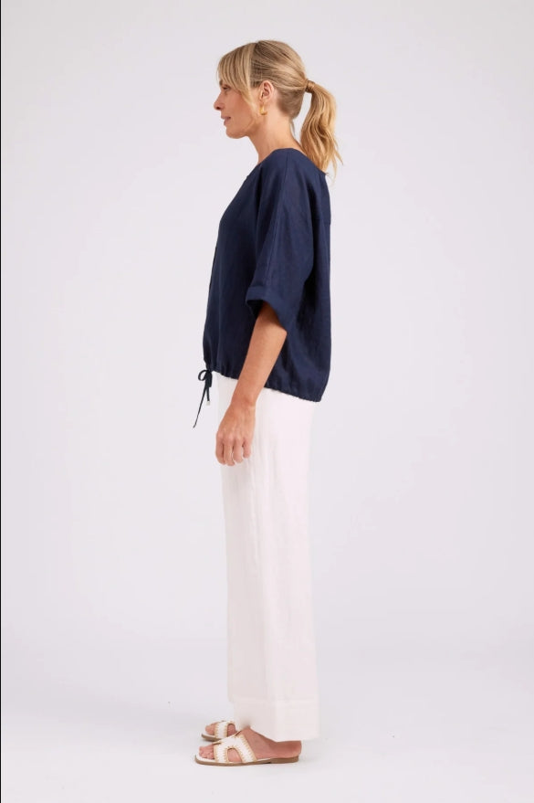 Studio Button Top/Jacket - Navy
