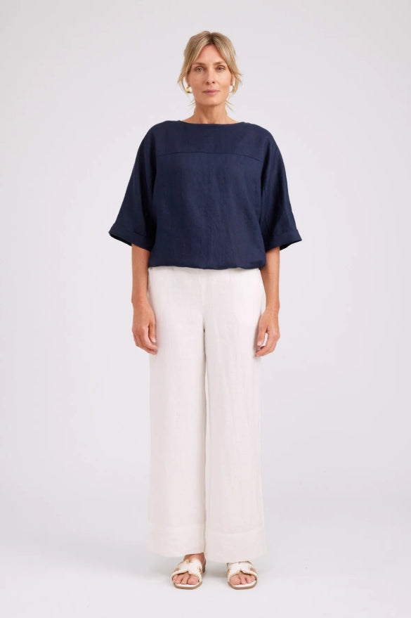 Studio Button Top/Jacket - Navy