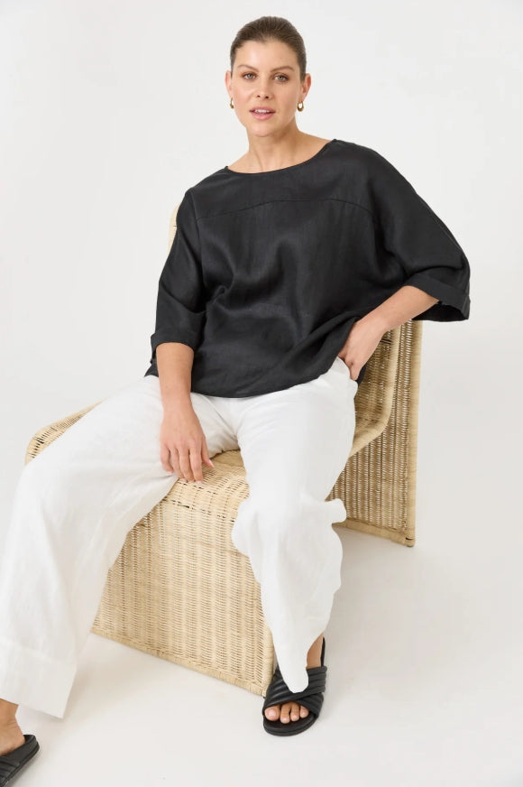 Studio Relaxed Top - Ebony
