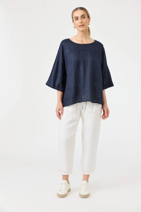 Studio Relaxed Top - Navy