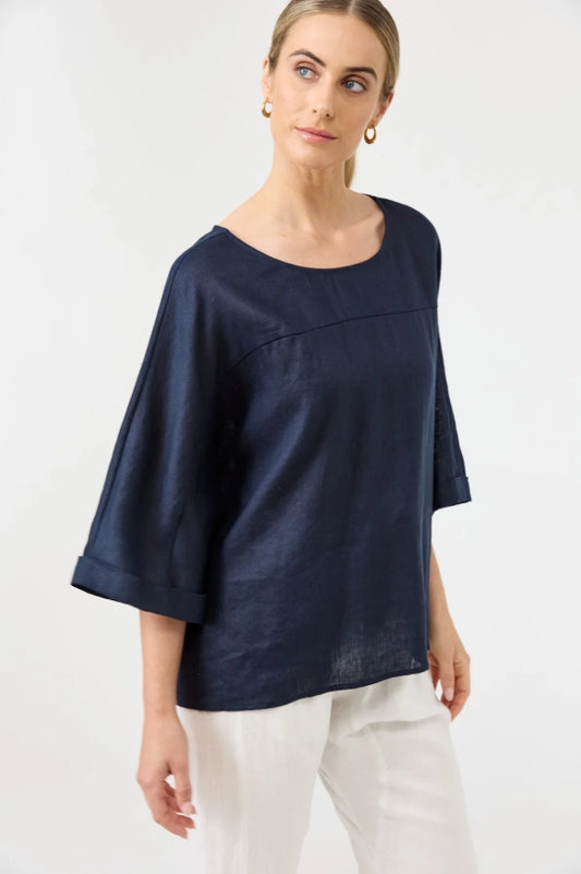Studio Relaxed Top - Navy