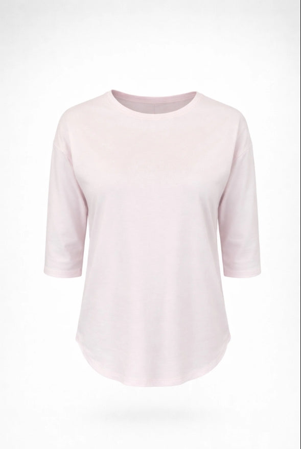 Scoop Hem Top - Pink