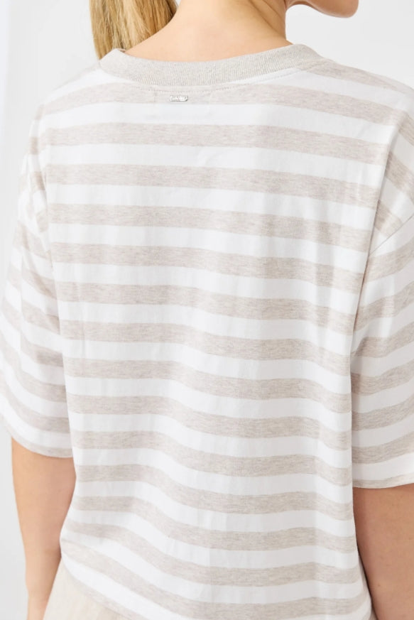 Studio Stripe Tshirt - Stone