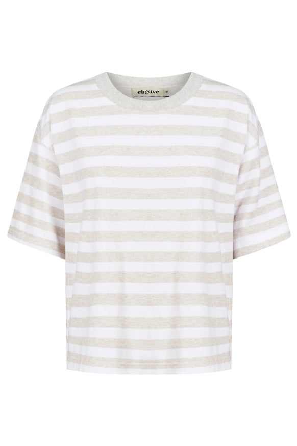 Studio Stripe Tshirt - Stone