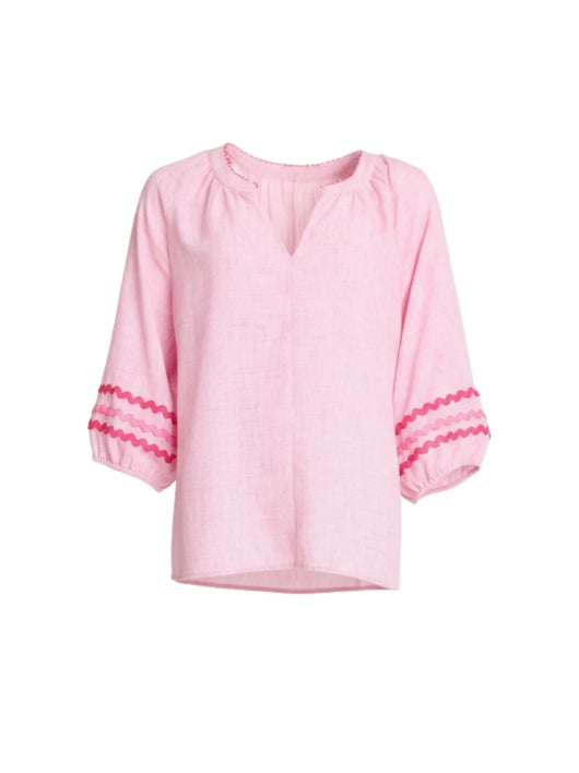 Canopy Ric Rac Top - Lipstick