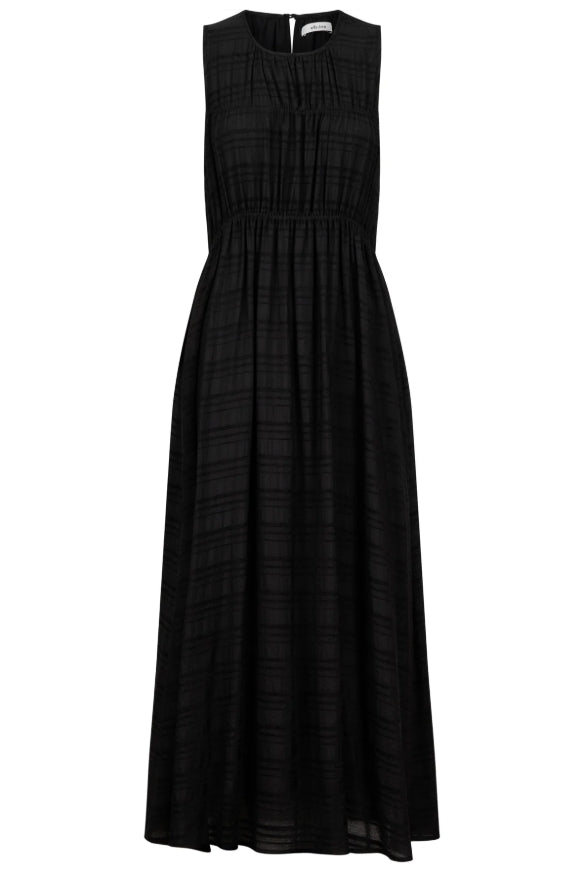 Sovana Ruched Maxi Dress - Black