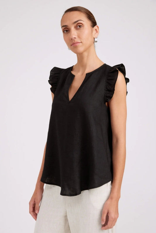 Studio Frill Tank - Black
