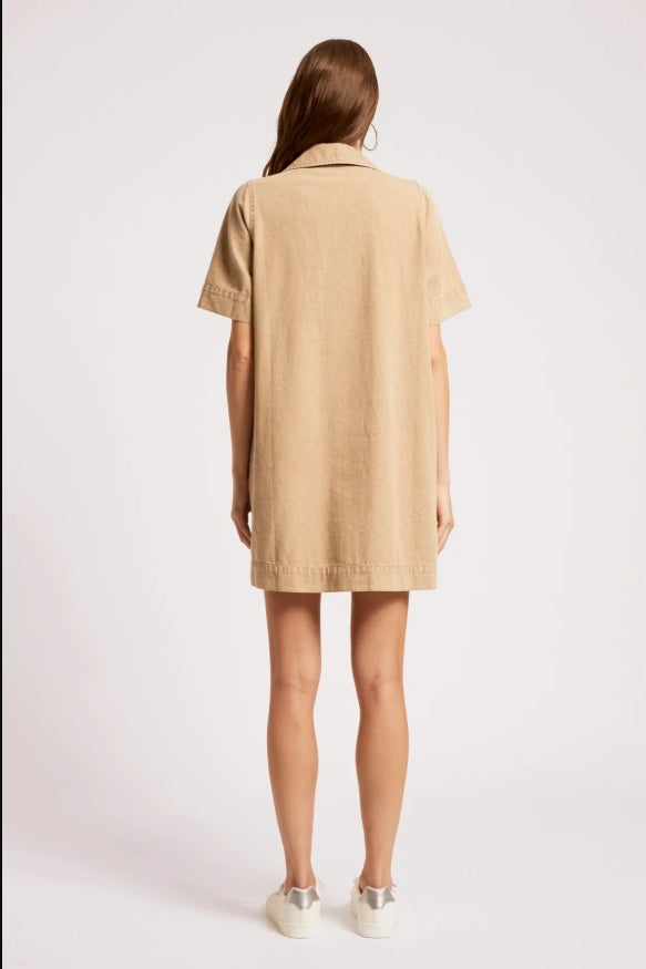 Dusk Denim Shirt Dress - Dune