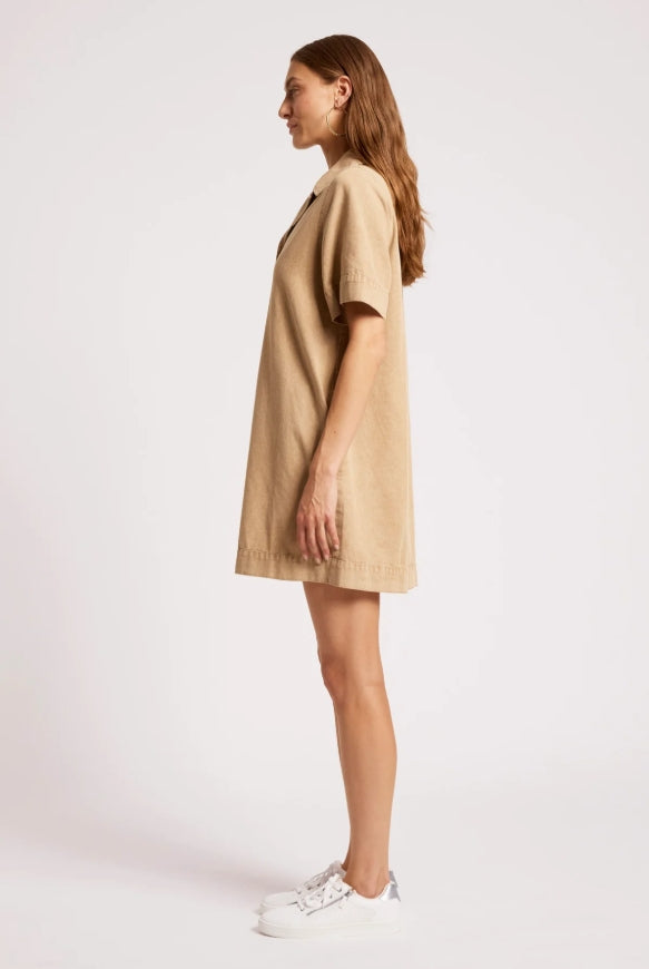 Dusk Denim Shirt Dress - Dune