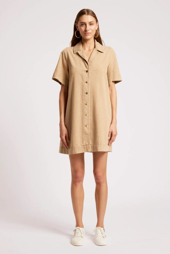 Dusk Denim Shirt Dress - Dune