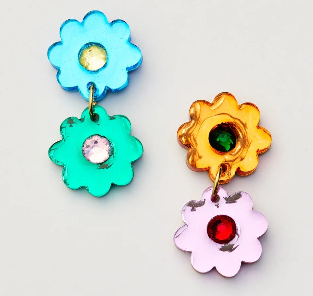 Jelly Flower Earring _ Rainbow