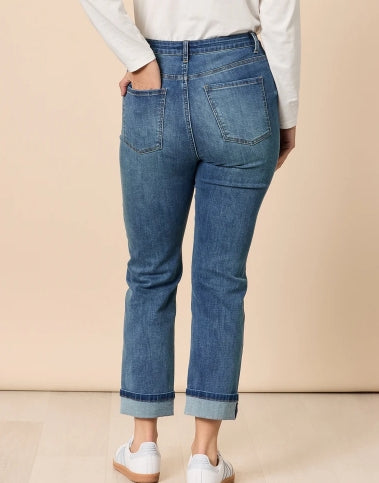 Retro Cuff Jean- Denim