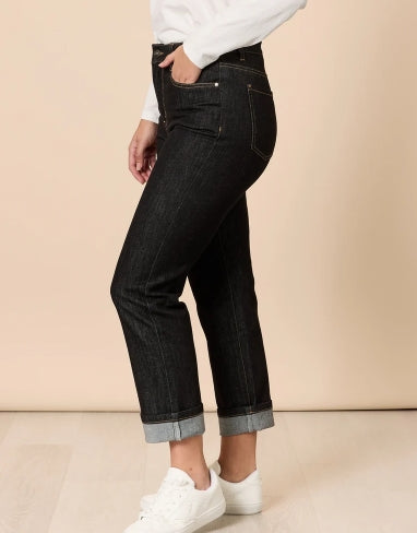 Retro Cuff Jean- Black