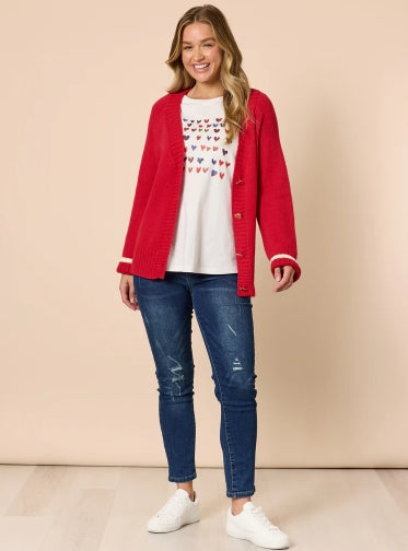 Back to Love Cardi- Red