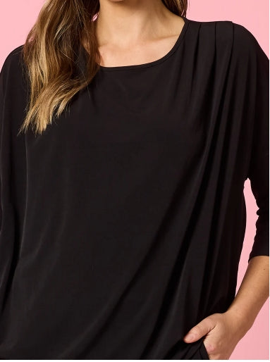 Travellers Pleat Top- Black