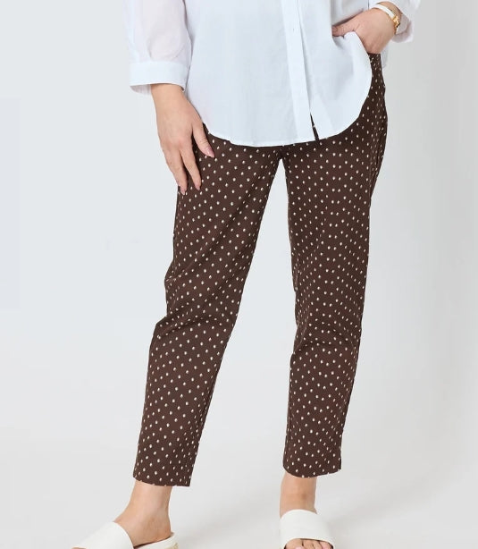 Shell Print Pant - Mocha
