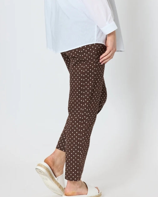 Shell Print Pant - Mocha