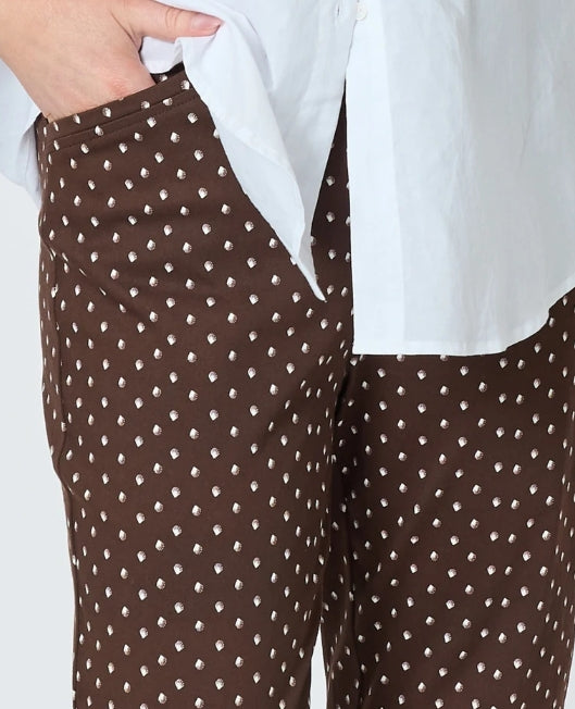Shell Print Pant - Mocha