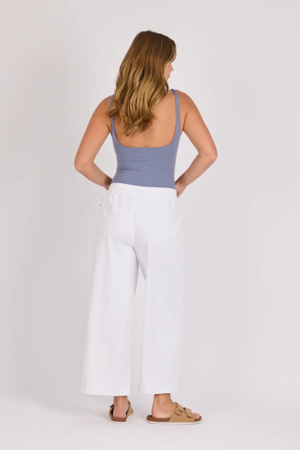 Relaxed Pull On Jeans - White