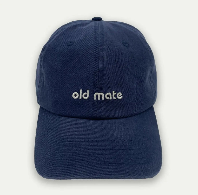 Old Mate Washed Baseball Cap- Navy