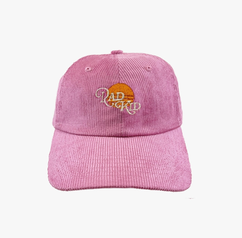 Rad Kid Baseball Organic Cord Cap - Pink