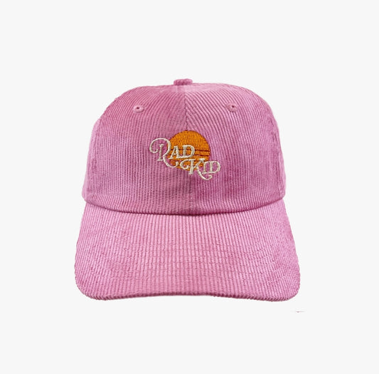 Rad Kid Baseball Organic Cord Cap - Pink