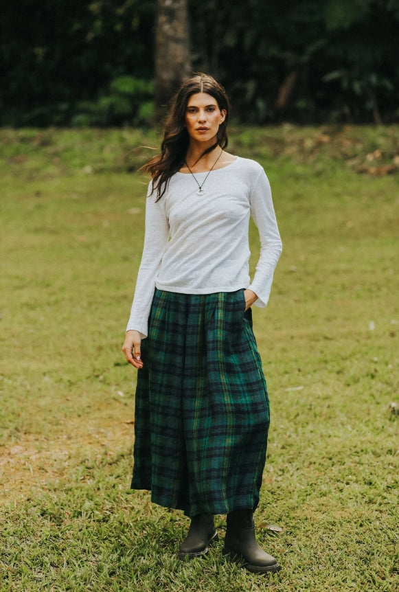 Ralph Green Check Culottes