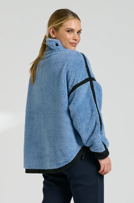 Popover Fleece Sweatshirt - Sky Blue