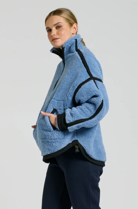 Popover Fleece Sweatshirt - Sky Blue