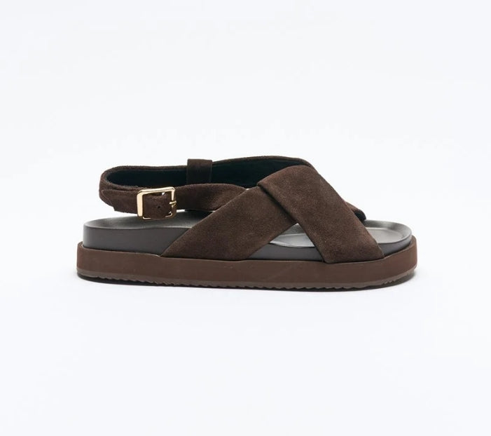 Mya Leather Sandal - Chocolate