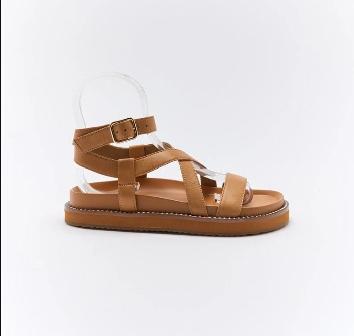 Presly Leather Sandal - Coconut Tan