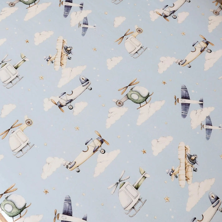Taking Flight Organic Fitted Cot Sheet