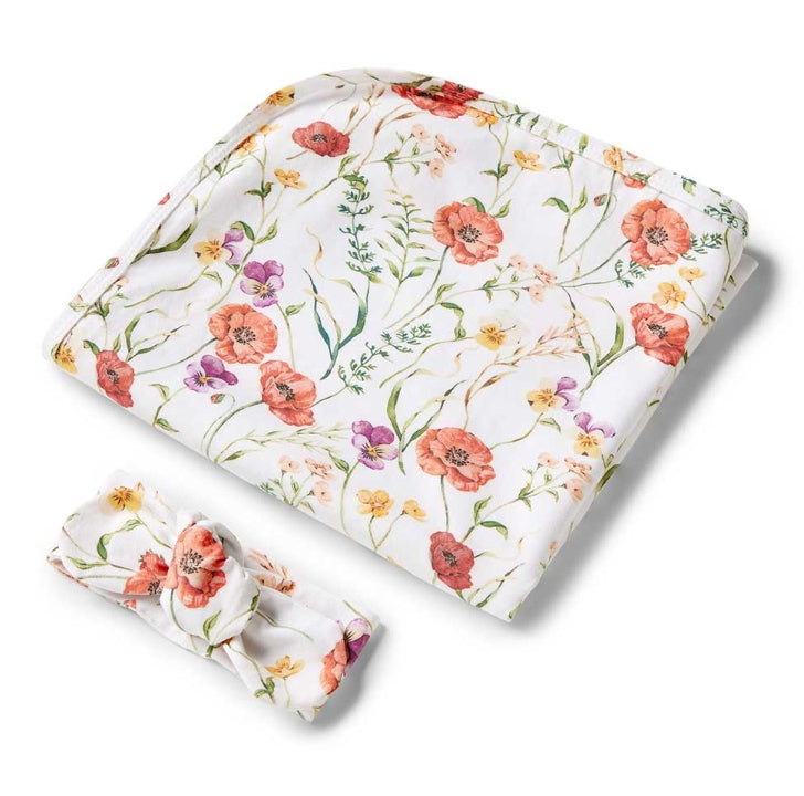 Meadow Organic Jersey Wrap & Topknot Set