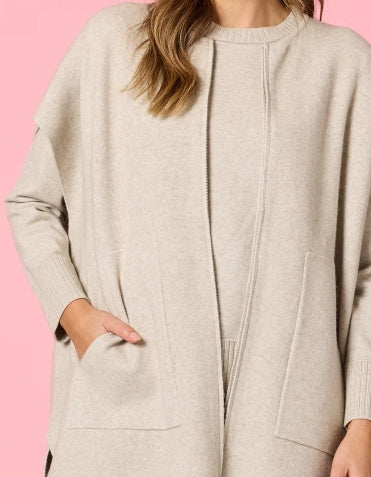 Elena Zip Knit- Natural