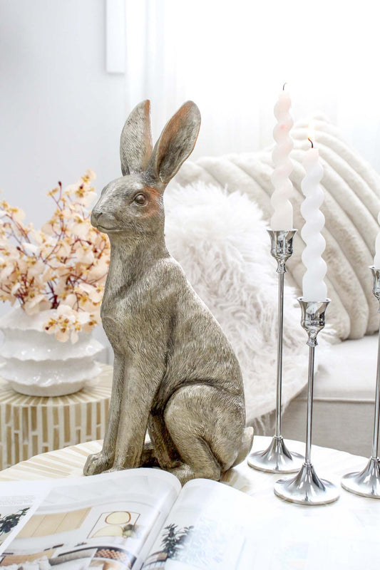 Sitting Hare - Champagne (Large)