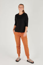 Matilda 3/4 Sleeve Tee - Black