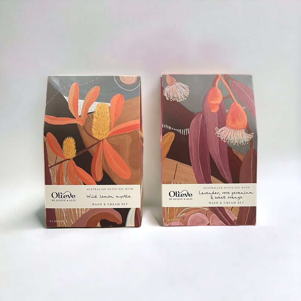 Olieve & Olie Artist Wash & Cream Twin Set - Lavendar/Rose Geranium