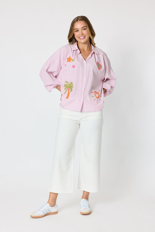 The Palms Shirt - Musk White