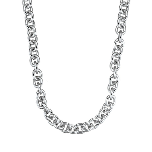 Allure Thick Cable Link Necklace - Silver