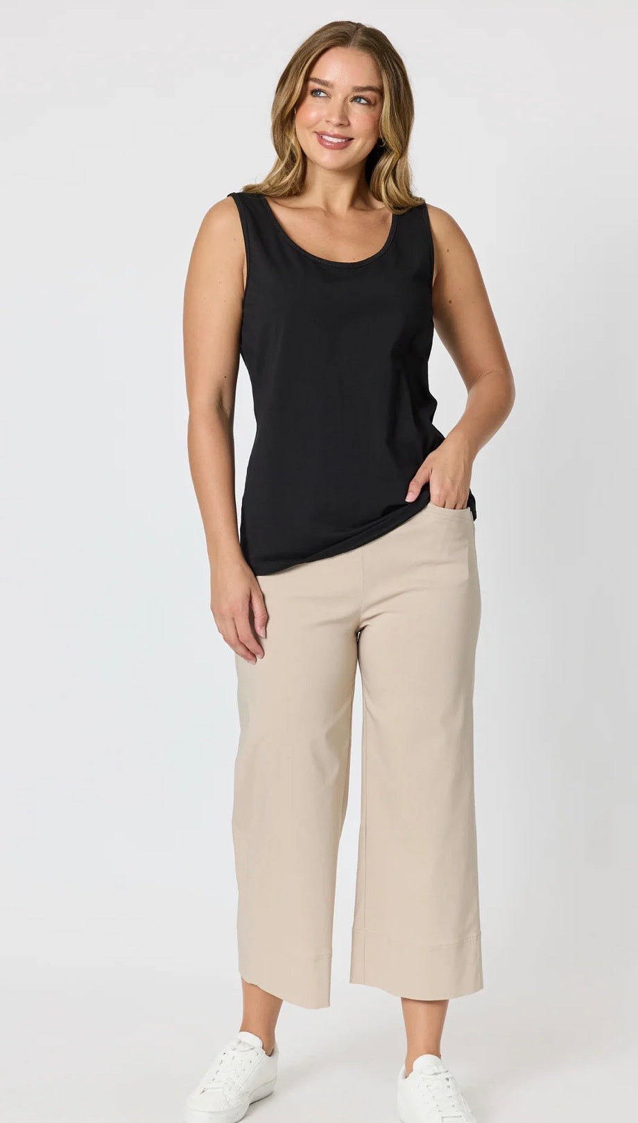Zara Wide Leg Pants - Natural