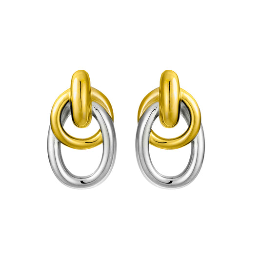 Allure Two Tone Knot Earrings