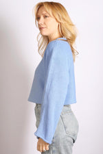 Cropped Knit jumper - Blue