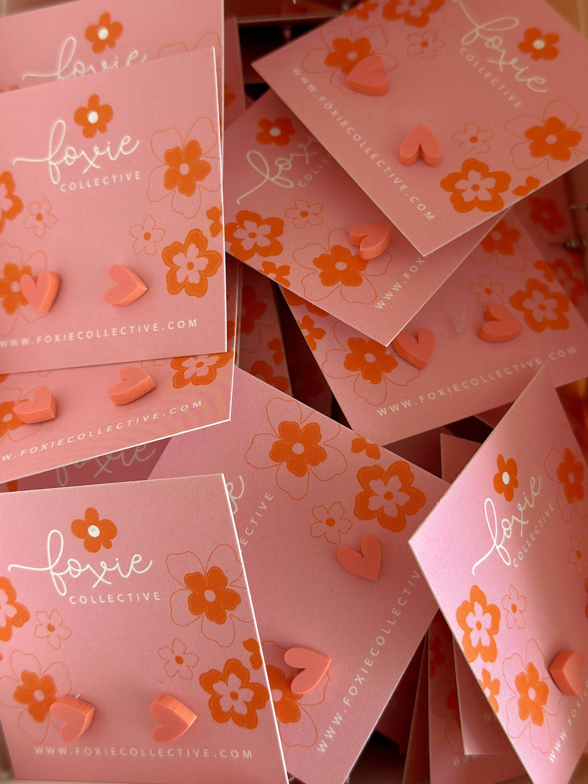 Heart Studs | Gold Mirror