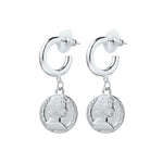 Allure Coin Earring - Silver