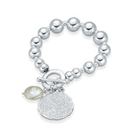 Allure Beaded Fob Bracelet - Silver