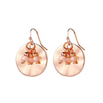 Allure Rippled Bead Earring - Rose Gold