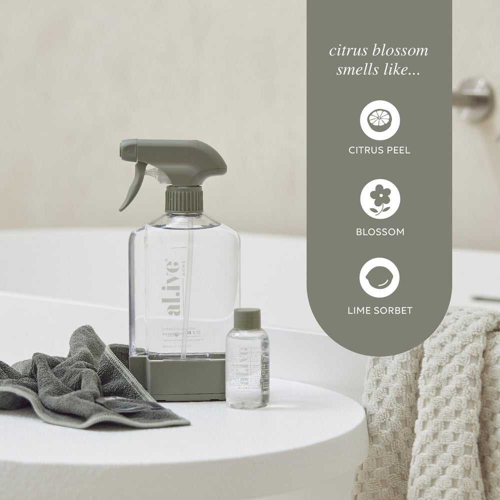 
            
                Load image into Gallery viewer, Alive All Bathroom Cleaning Kit - Citrus Blossom
            
        