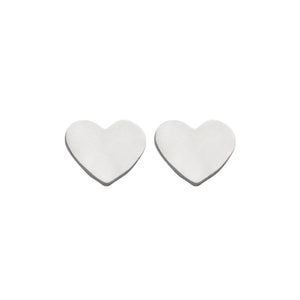 Heart Studs - Silver